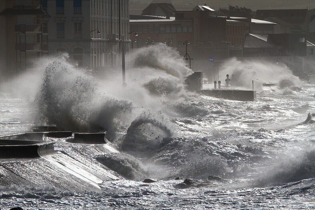 France,Hauts de France,Pas de Calais,Opal Coast,Ciara storm. Wimereux seaside