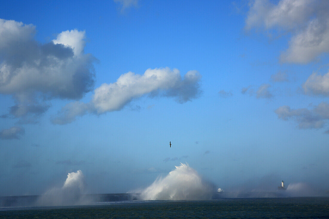 France,Hauts de France,Pas de Calais,Opal Coast,Ciara storm. Boulogne sur Mer