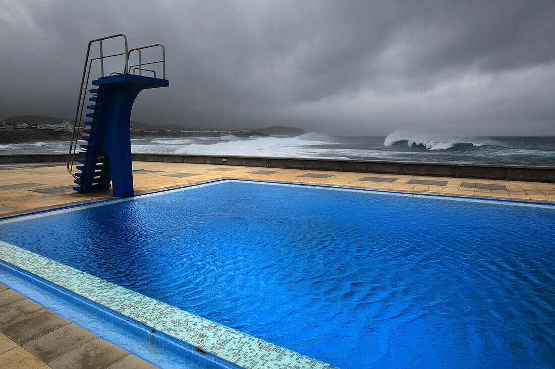 Sao Miguel Island,Azores,Portugal. Ribeira Grande. Dive board