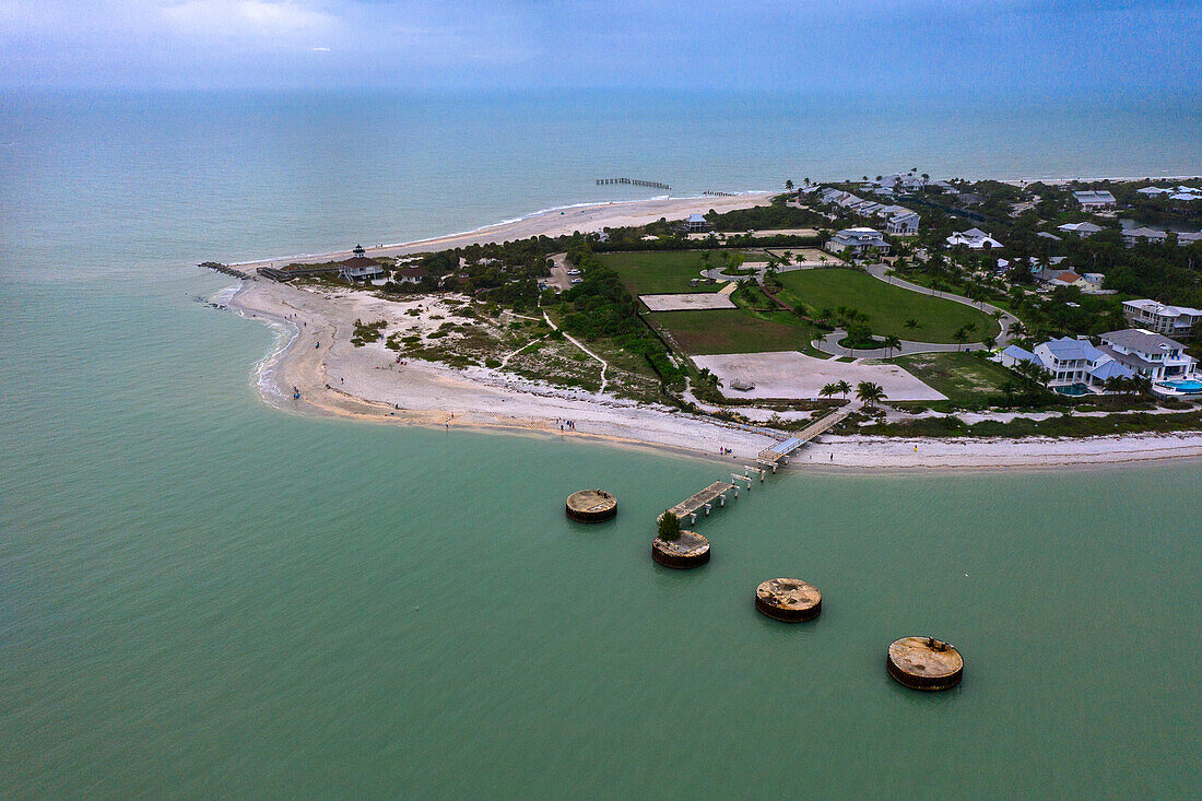 Usa,Florida. Gasparilla Island. Boca Grande. Ruins of an old pier