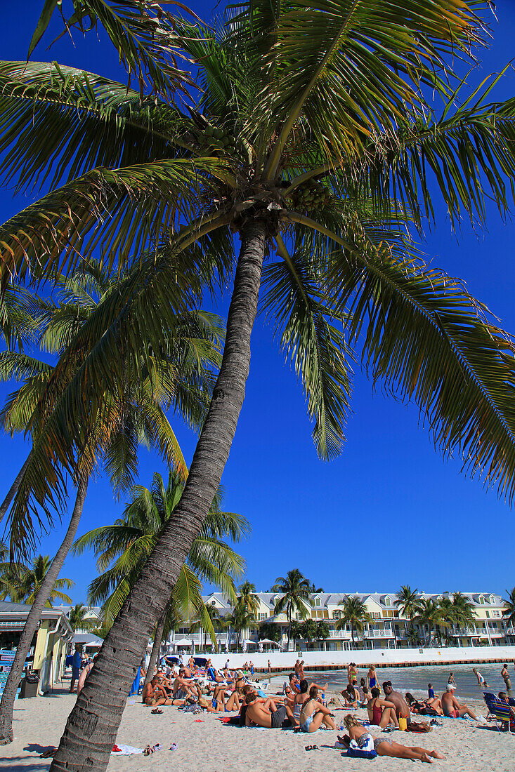 USA,Florida. Key West. South Beach. Südlichster Strand der kontinentalen USA