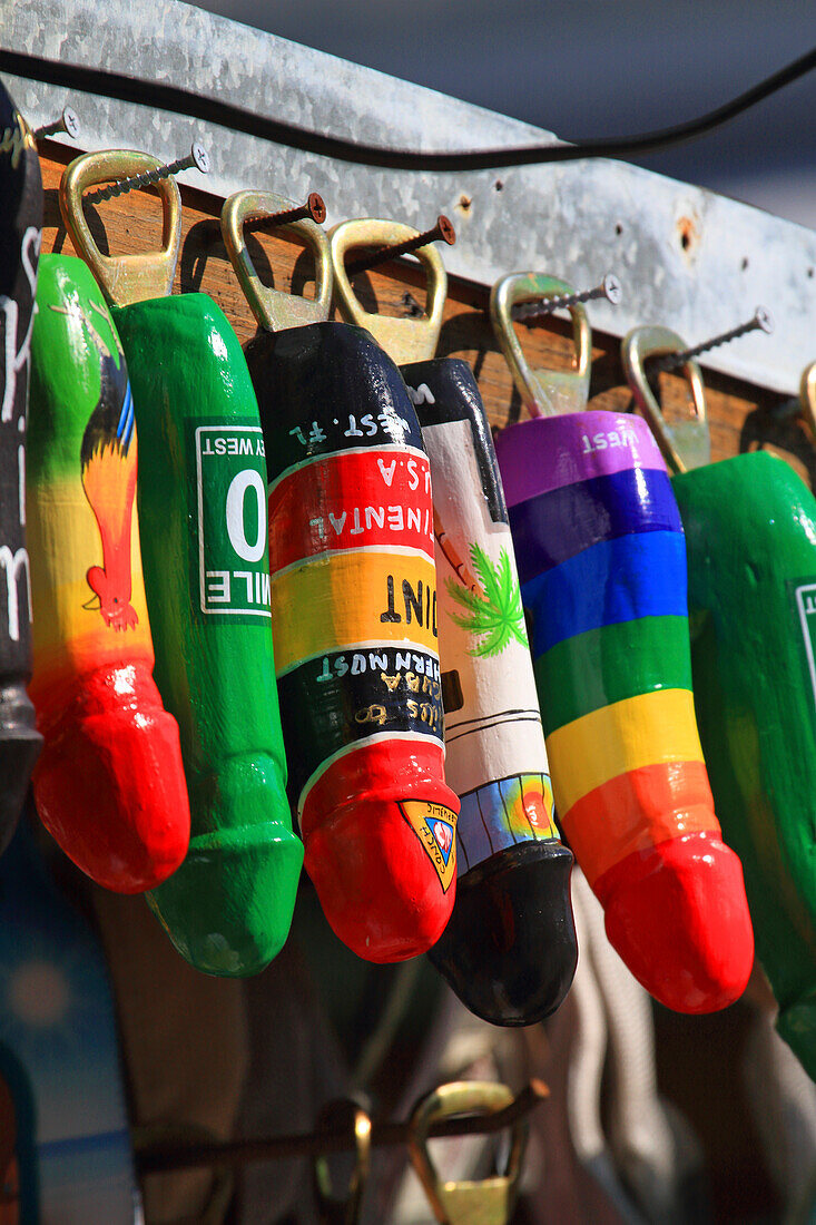 Usa,Florida. Key West. male shaped bottle openers