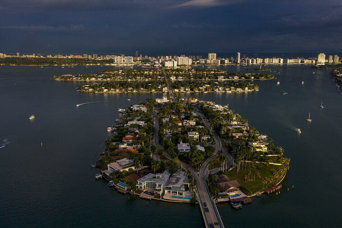 Usa,Florida,Miami. Venetian Islands. Biscayne Bay