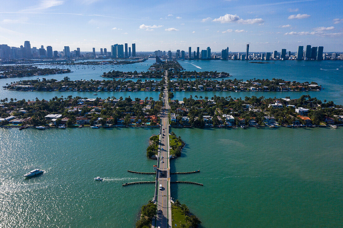 Usa,Florida,Miami. Venetian Islands. Biscayne Bay