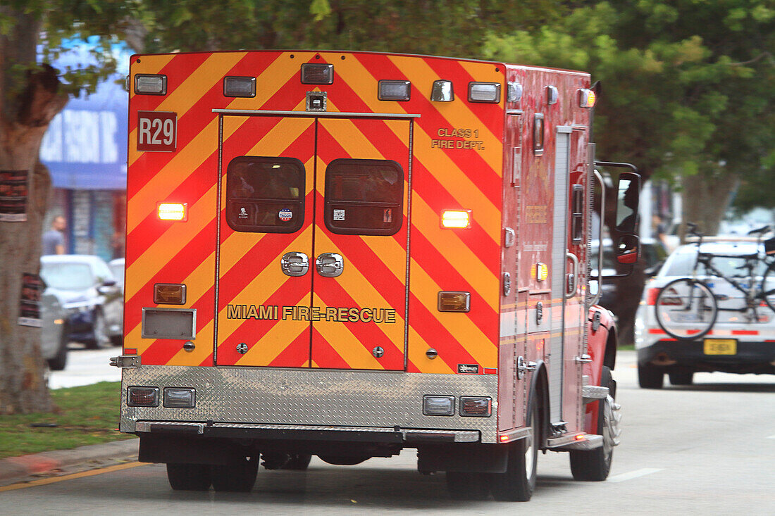 Usa,Florida,Miami. Fire Rescue