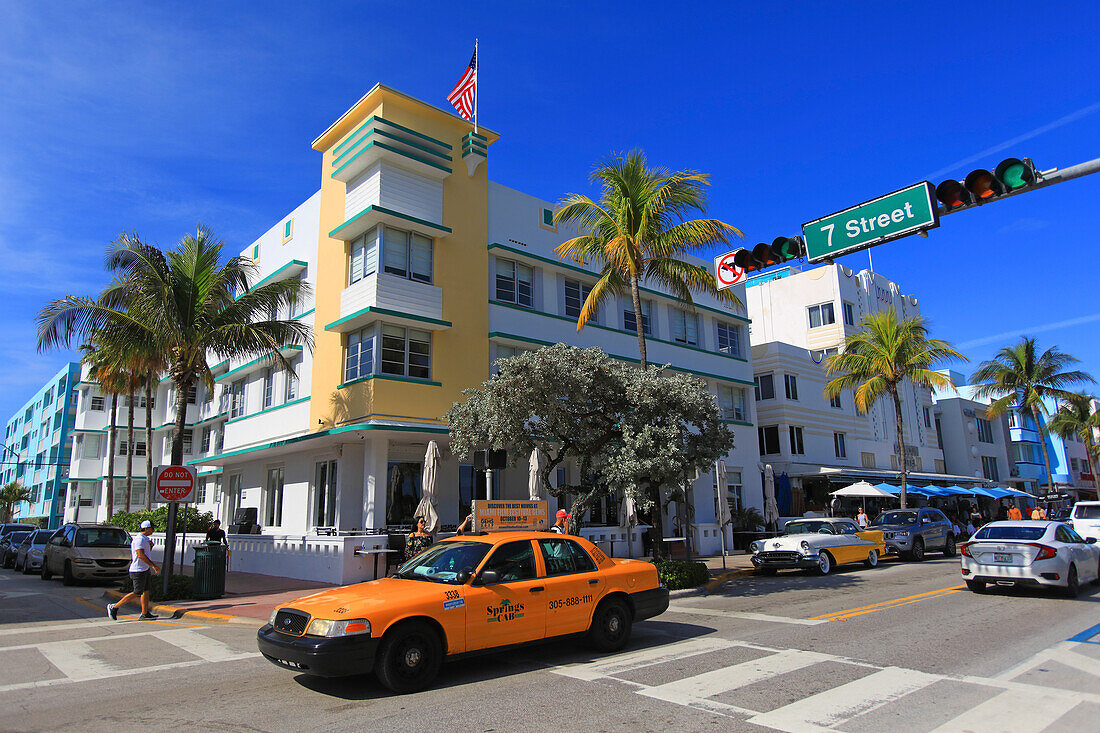 Usa,Florida,Miami. South Beach. Ocean Drive