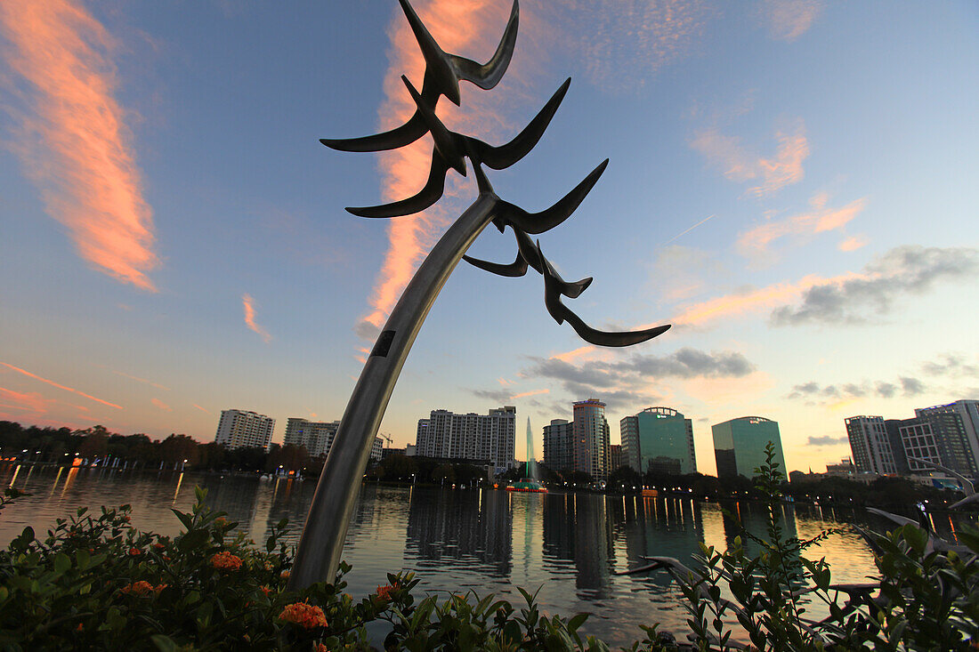 Vereinigte Staaten, Floride, Orlando. See Eola Park