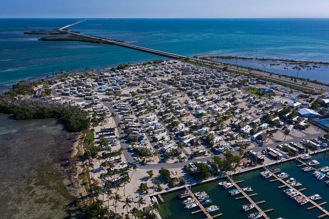 USA,Florida,Keys. Ohio Key. RV camp