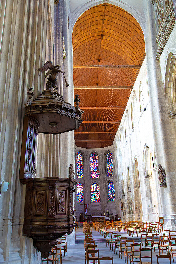 Frankreich,Hauts de France,Somme. Abbeville, Stadtzentrum. Kollegium Saint-Vulfran d'Abbeville