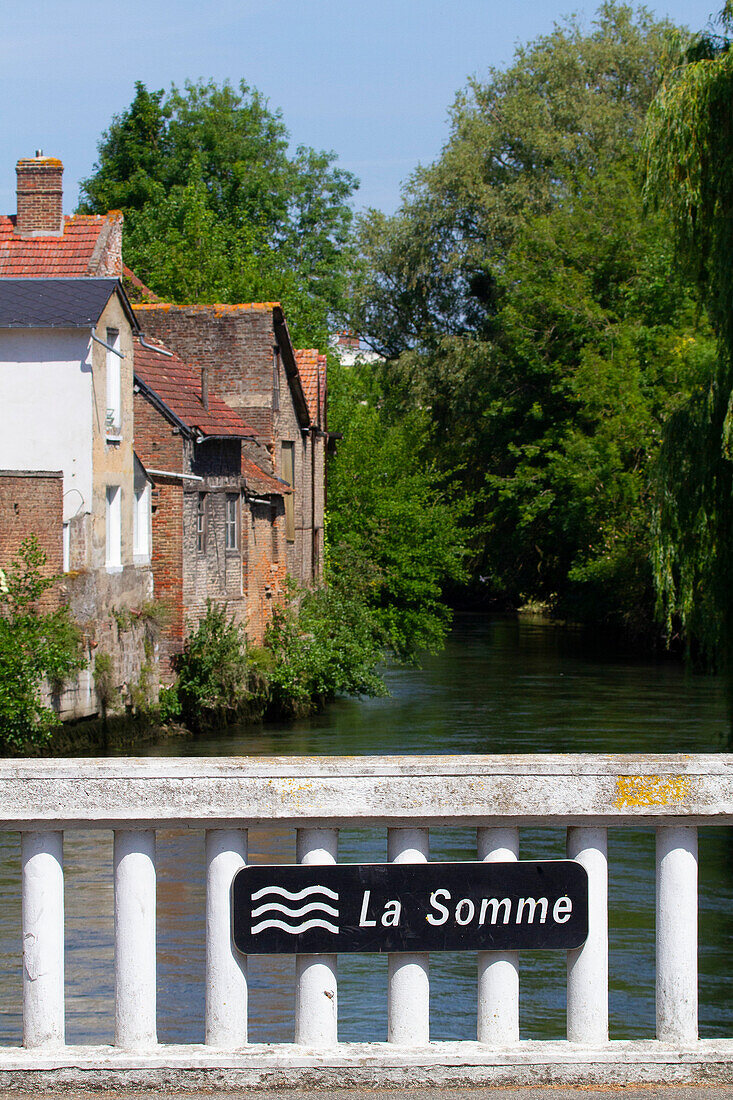 France,Hauts de France,Somme. Abbeville,center city. Somme river