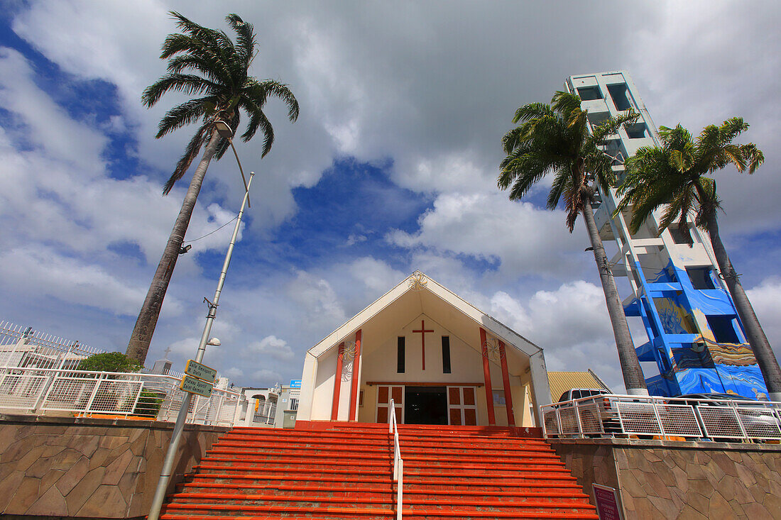 France,Guadeloupe. Le Gosier. Church