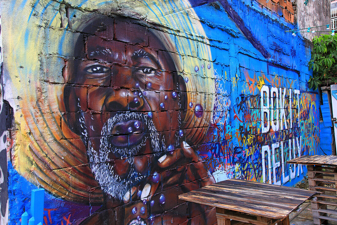 Frankreich,Guadeloupe. Pointe a Pitre. Straßenkunst