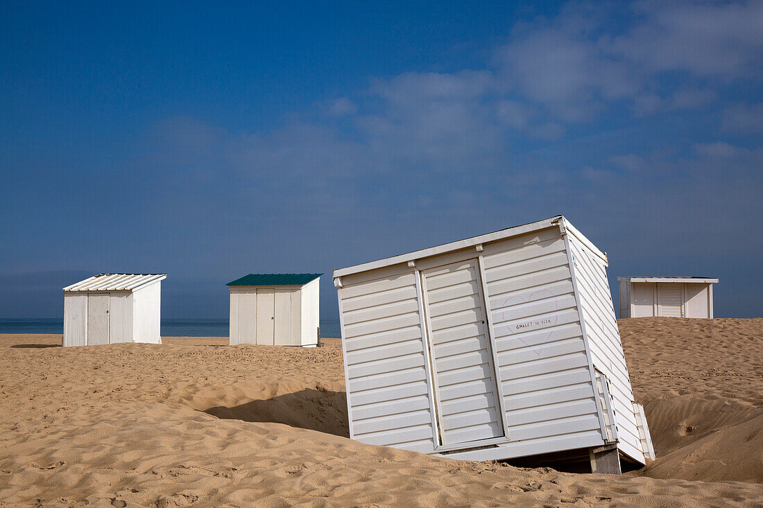 France,Hauts de France,Pas de Calais. Calais,beach. Beach huts