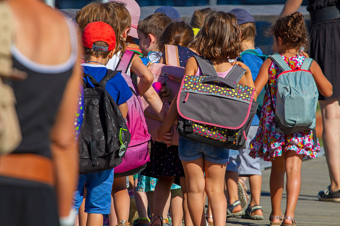 Schoolchildren on a school trip