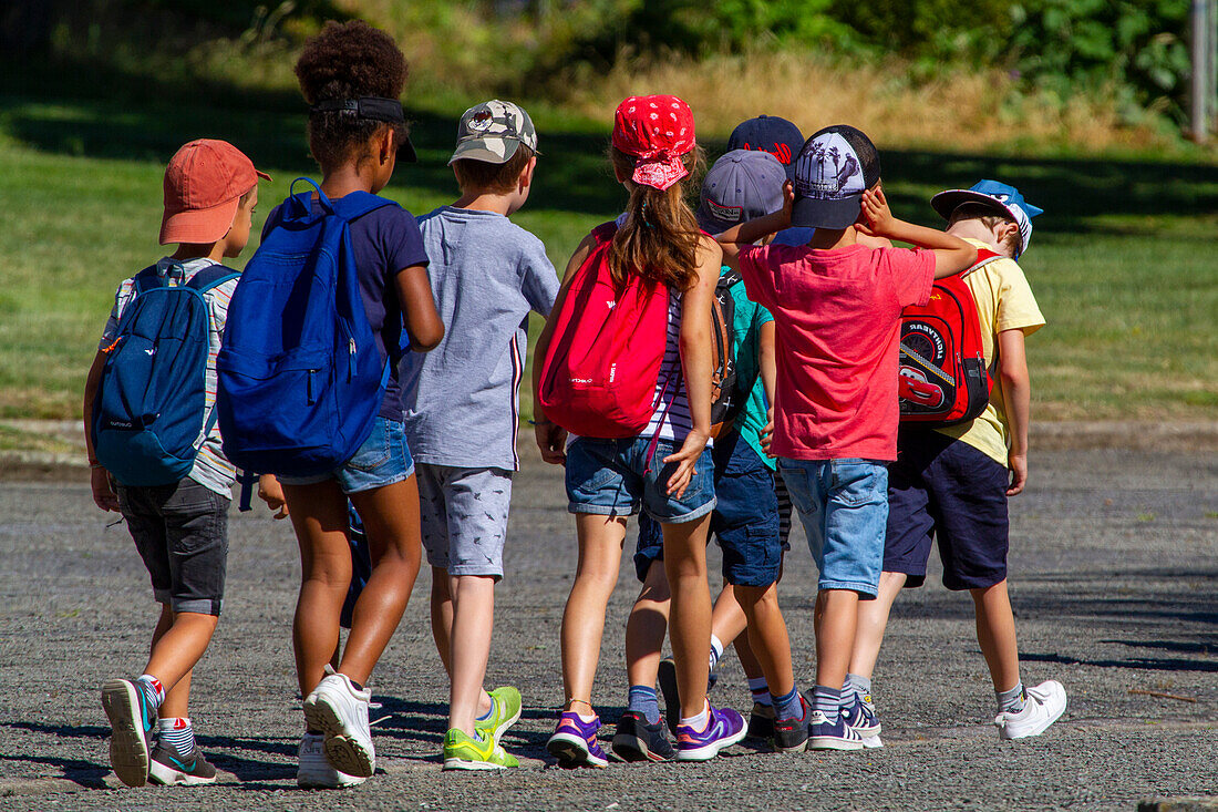 Schoolchildren on a school trip