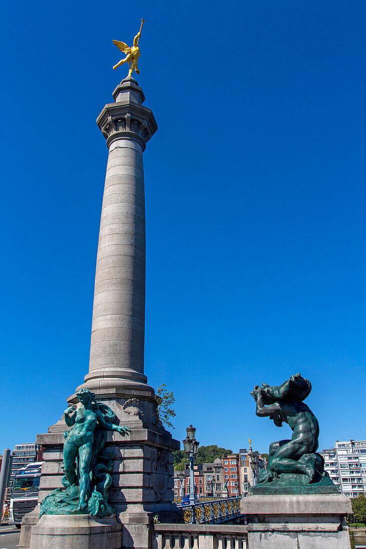 Europe,Belgium,Liege. Angels bridge