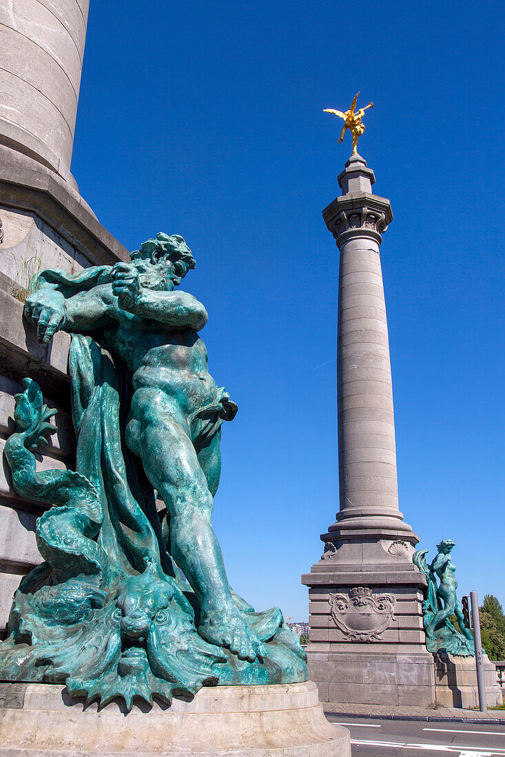 Europe,Belgium,Liege. Angels bridge