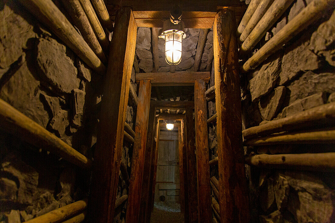 Europe,Belgium,Charleroi. Marcinelle,Le Bois du Casier. Reconstruction of the interior of the mine