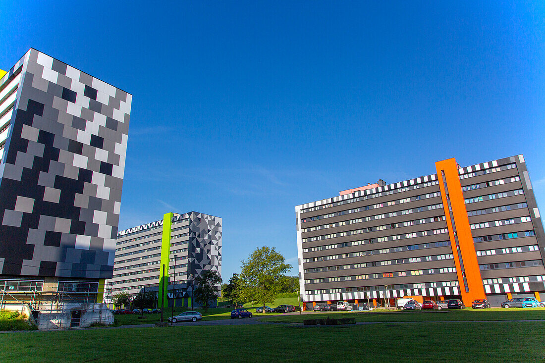 Europe,Belgium,Charleroi. Marcinelle. Buildings