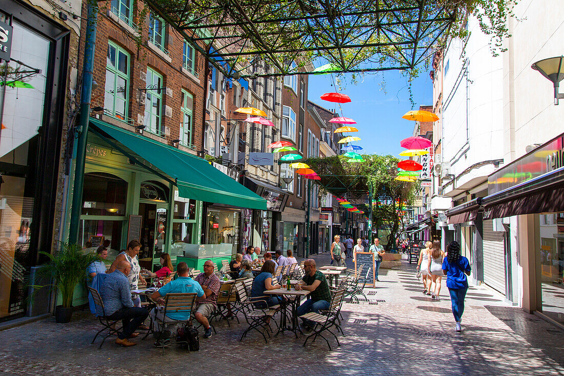 Europe,Belgium,Charleroi. Pedestrian street