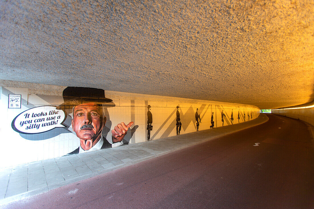 Europe,Nederlands. Eindhoven. Silly Walks tunnel