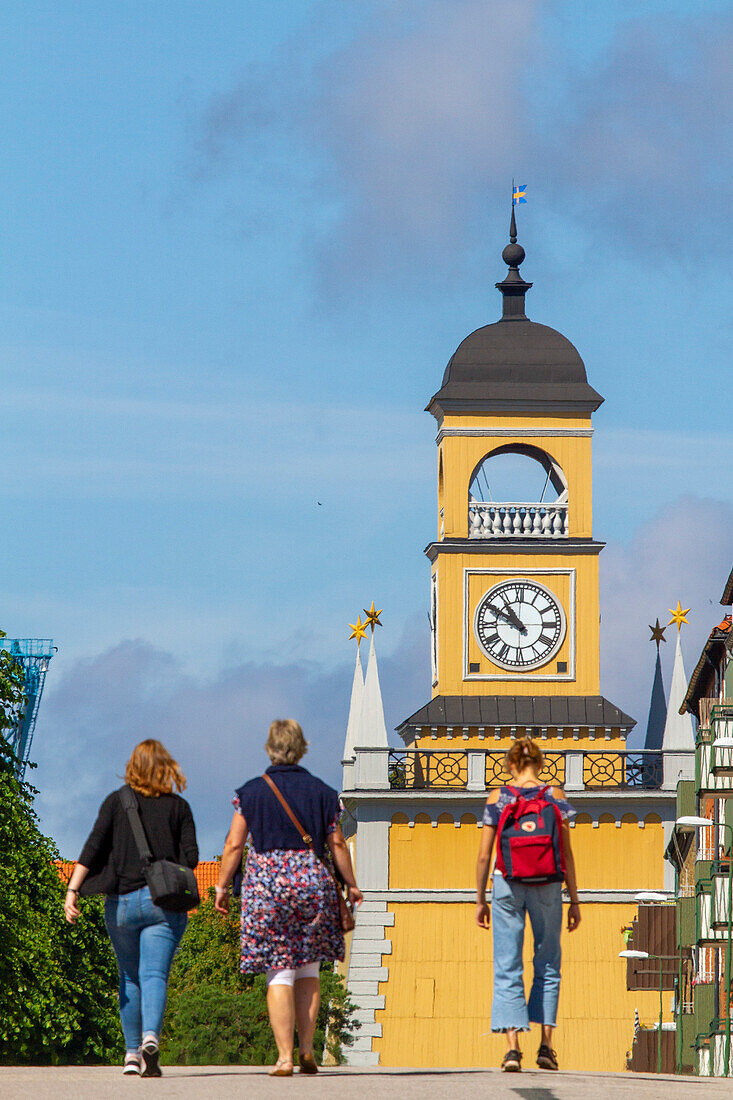 Europe,Scandinavia,Sweden. Karlskrona. KungsbronAdmiralty clock stack