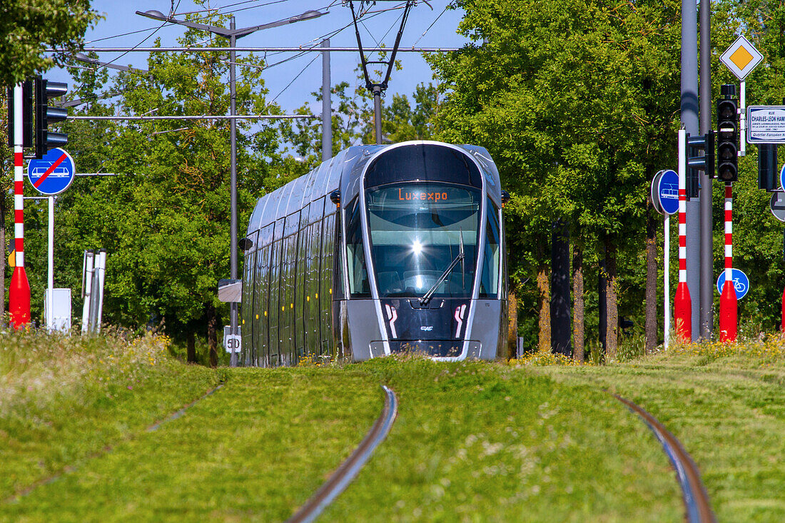 Europa,Luxemburg,Luxemburg-Stadt. Straßenbahn