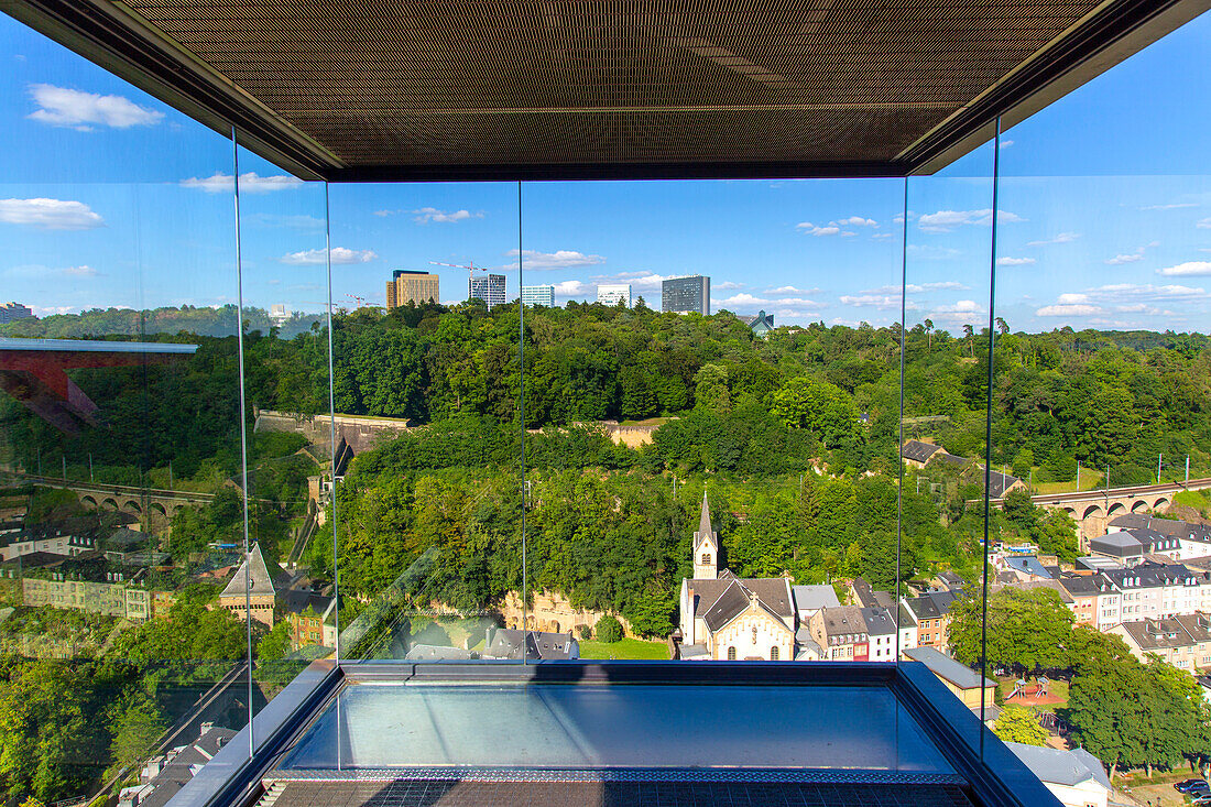 Europe,Luxembourg,Luxembourg City. Pfaffenthal panoramic lift