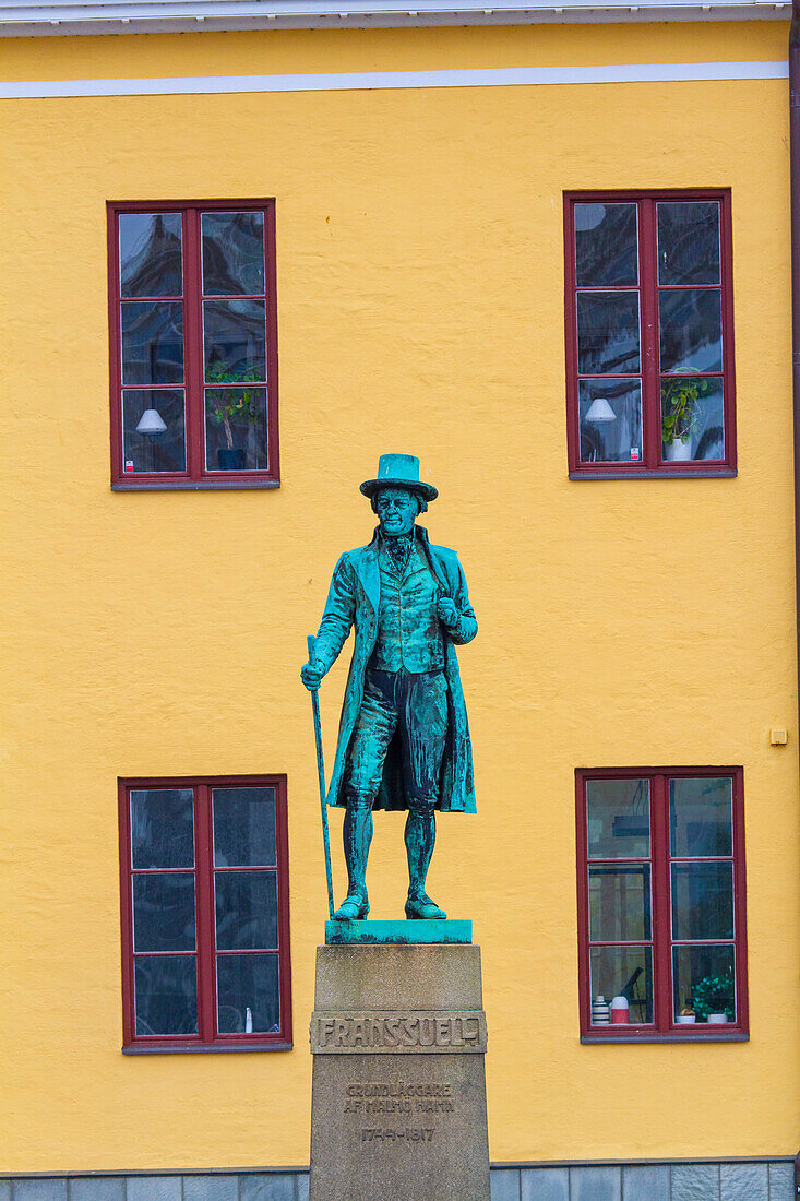 Europe,Scandinavia,Sweden. Skania. Malmoe. Frans Suell statue