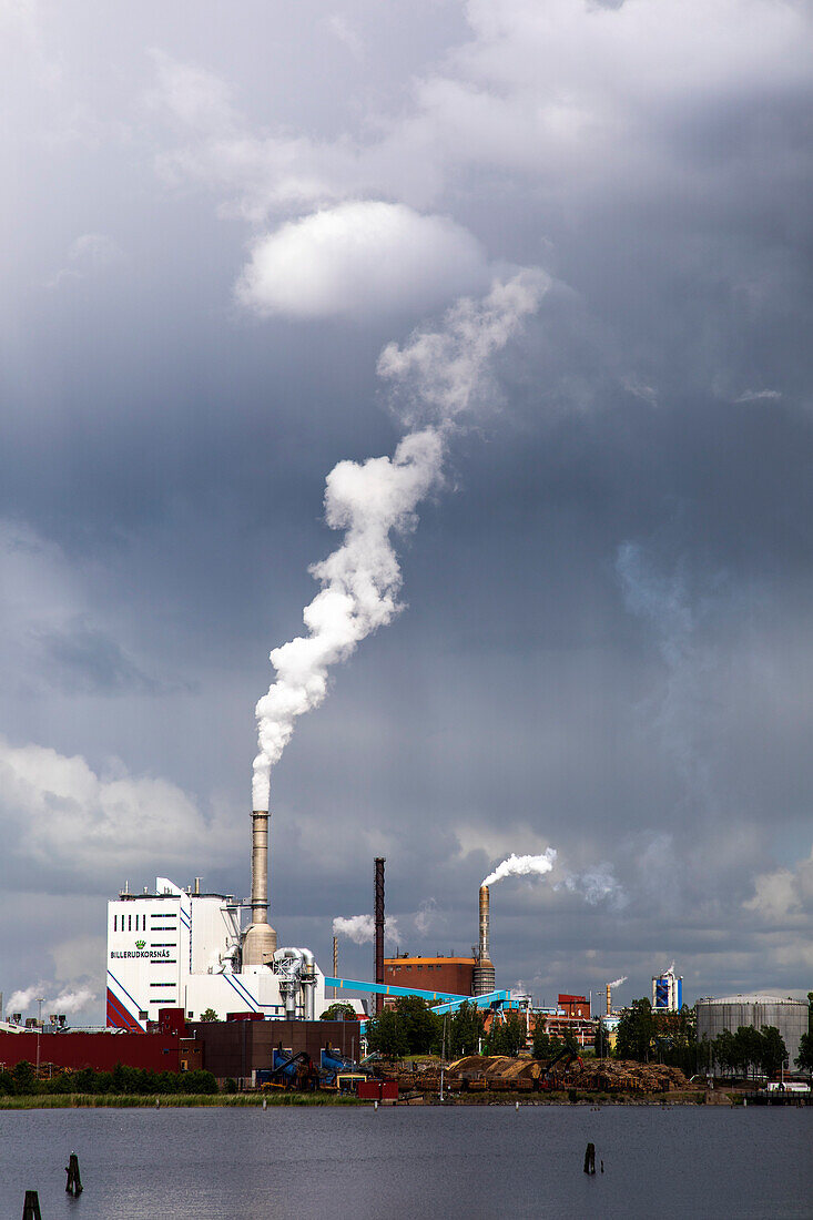 Europe,Scandinavia,Sweden. Grums,paper factory Billerudkorsnas