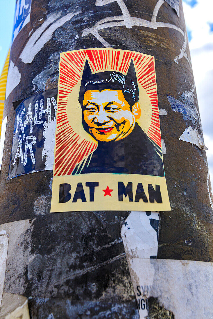 Collage von Xi Jinping als Batman