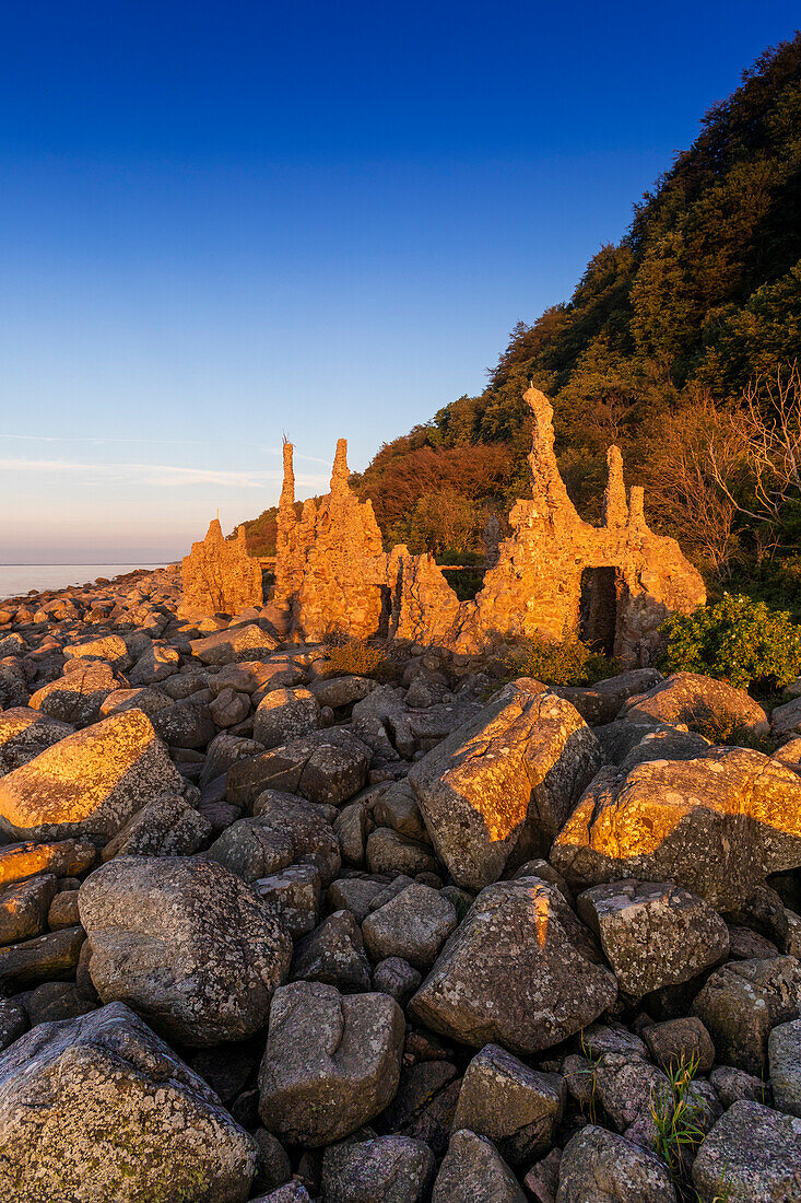 Europe,Scandinavia,Sweden. Kullaberg. Arx sculpture in Ladonia by Lars Vilks