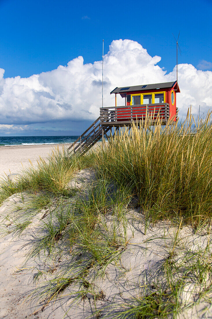 Europa, Skandinavien, Schweden. Skanien.  Halbinsel Falsterbo. Skanor. Rettungsschwimmer