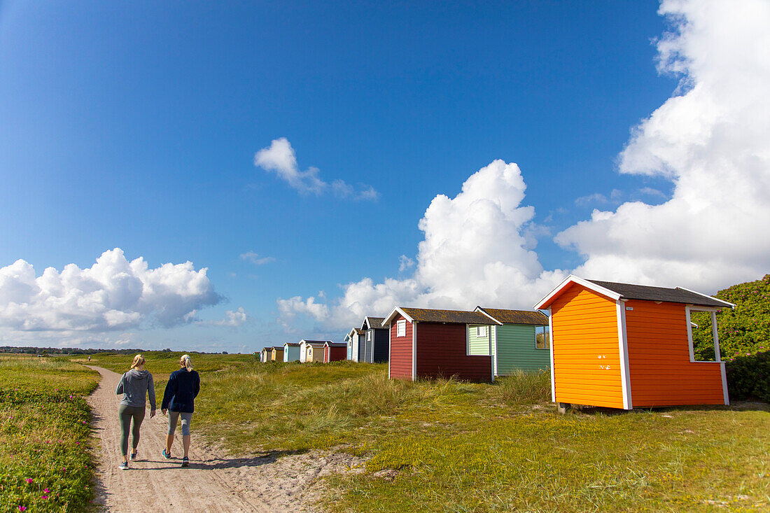 Europe,Scandinavia,Sweden. Skania.  Falsterbo peninsula. Skanor. Beach huts