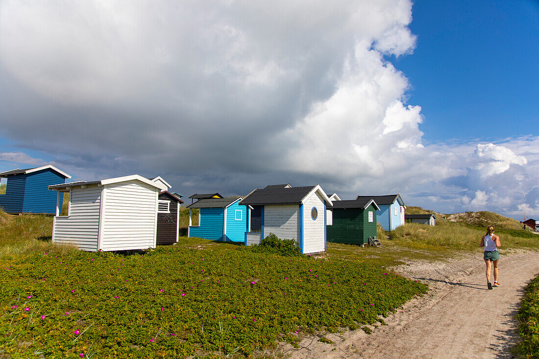 Europe,Scandinavia,Sweden. Skania.  Falsterbo peninsula. Skanor. Beach huts