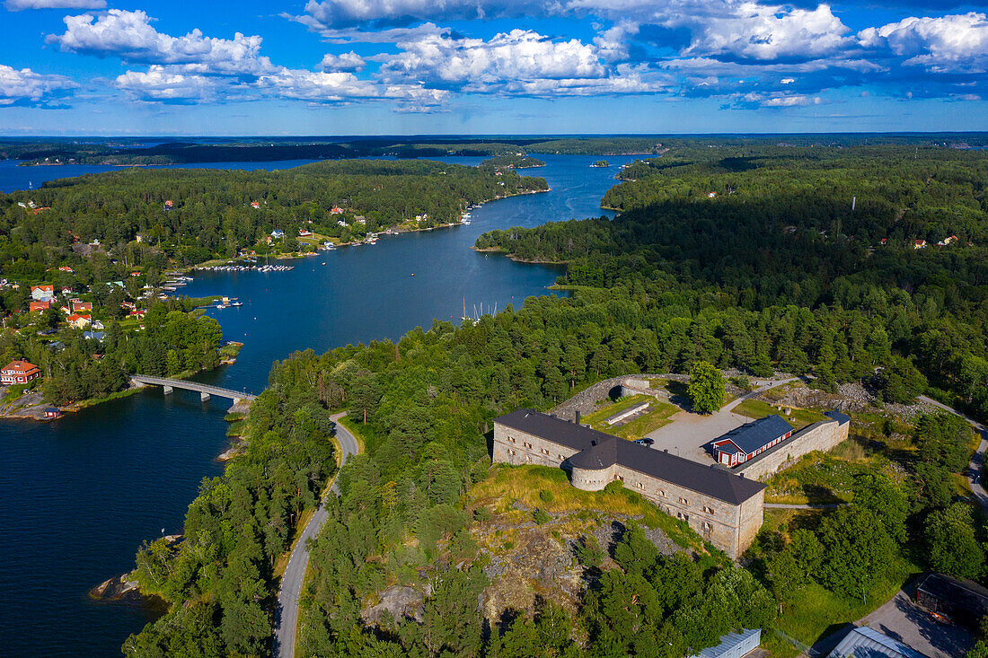 Europa,Skandinavien,Schweden,Stockholmer Schären, Insel Vaxholm. Rindoe redutt. Festung auf der Insel Rindoe