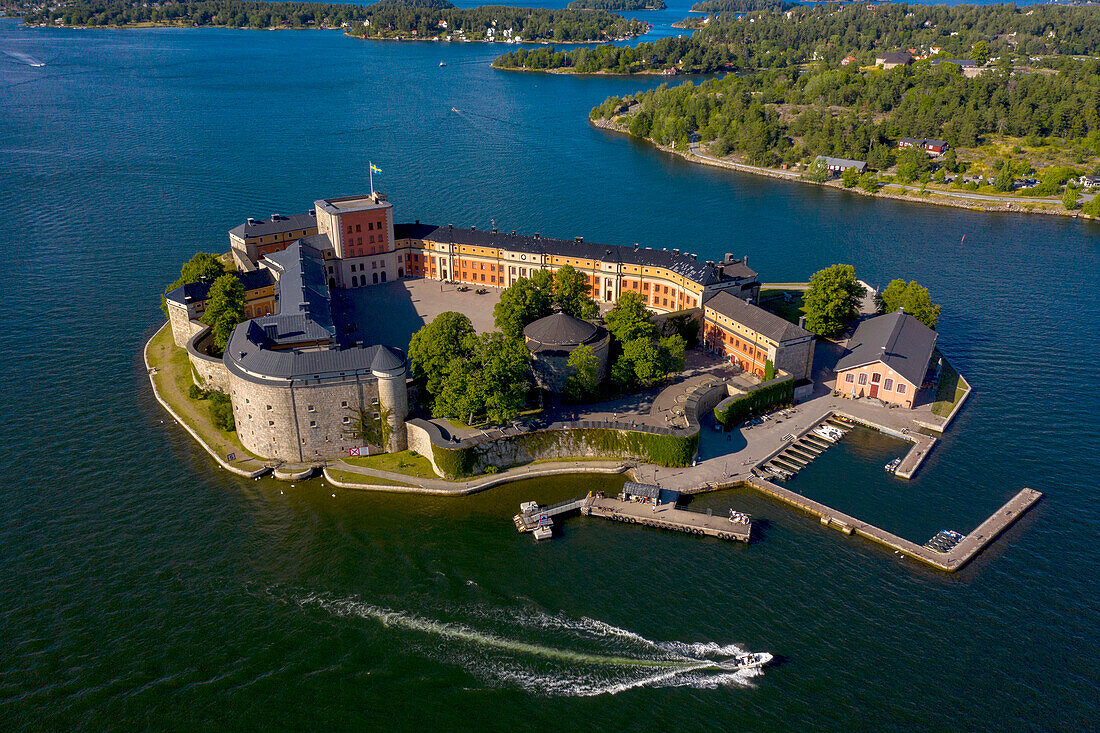 Europe,Scandinavia,Sweden,Stockholm Archipelago,Vaxholm Island. Vaxholm castle