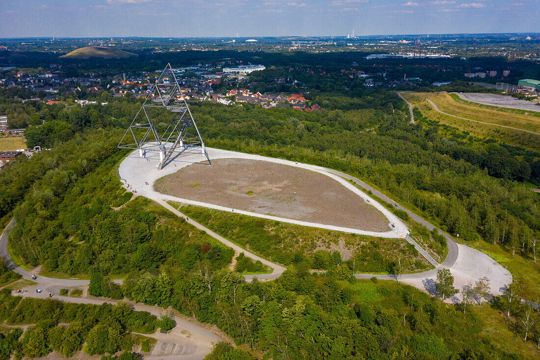 Germany,Ruhr area,North Rhine-Westphalia,Bottrop,Tetrahedron on the dump Beckstraße