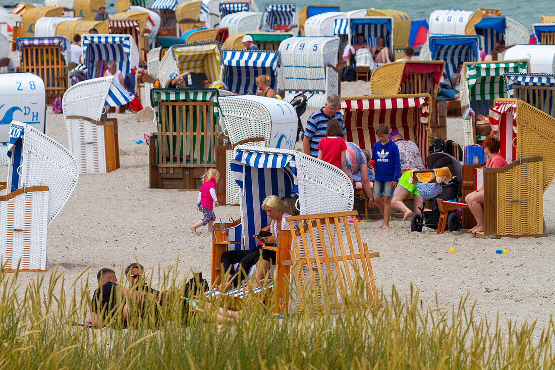 Europa,Deutschland. Schleswig-Holstein. Heiligenhafen. Strandkorb