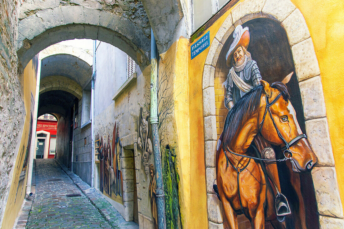 Frankreich,Hauts de France,Aisne,Laon. Alte Stadt,Ruelle des Neufliers