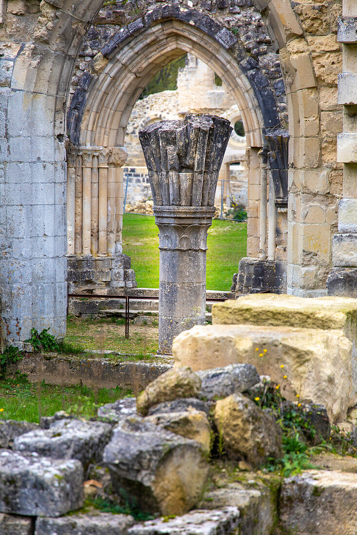 France,Hauts de France,Aisne,Chemin des Dames. Bouconville-Vauclair, Vauclair Abbey