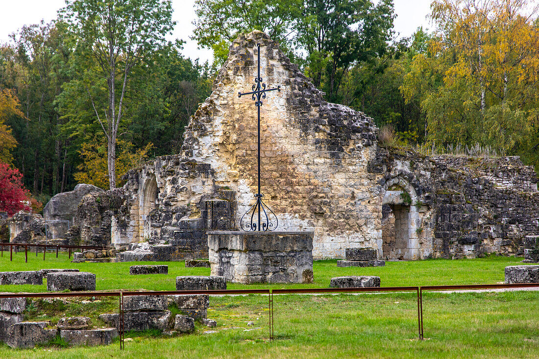 France,Hauts de France,Aisne,Chemin des Dames. Bouconville-Vauclair, Vauclair Abbey