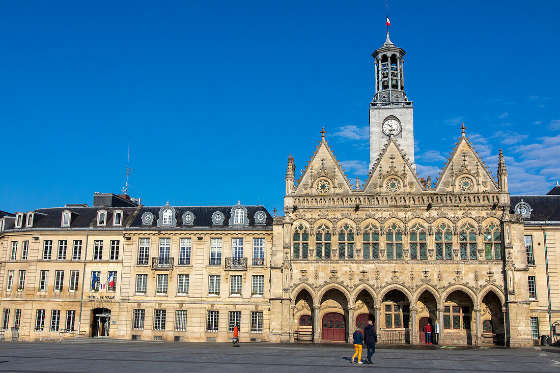 Frankreich,Hauts de France,Aisne,Saint-Quentin. Das Rathaus