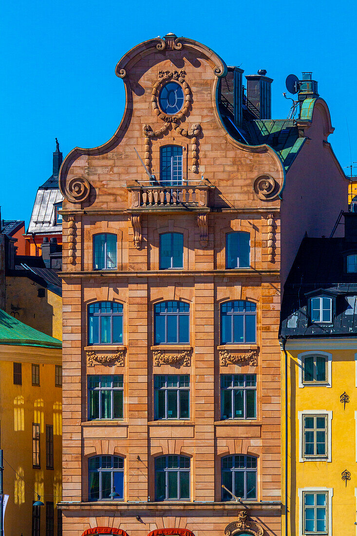 Europa,Skandinavien,Schweden. Stockholm. Schöne Fassade im Stadtzentrum. Schöne Fassade im Stadtzentrum