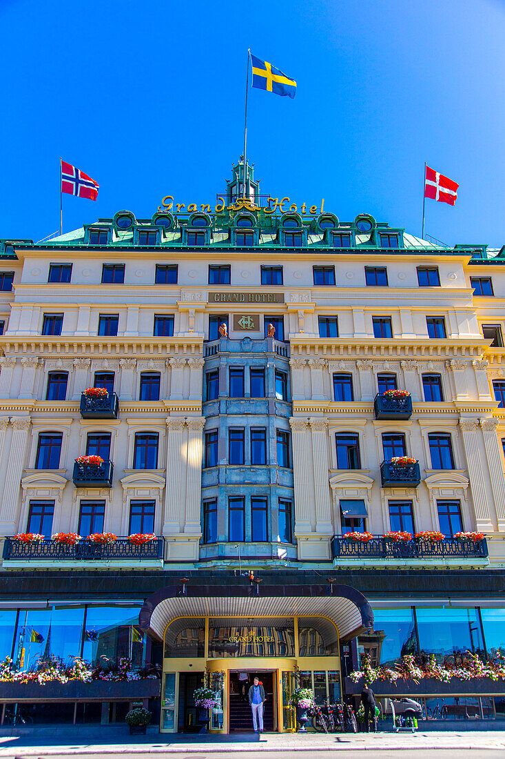 Europa,Skandinavien,Schweden. Stockholm. Strandvaegen. Das Grand Hotel