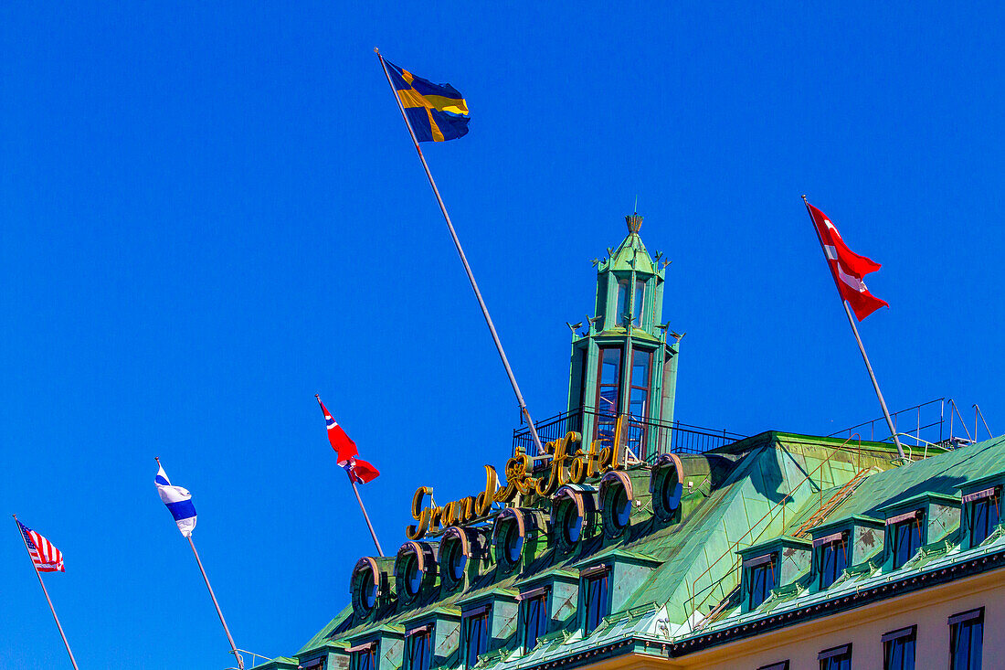 Europa,Skandinavien,Schweden. Stockholm. Strandvaegen. Das Grand Hotel