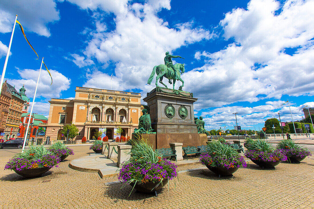 Europa,Skandinavien,Schweden. Stockholm. Adolphe.Gustaf VI Adolf Statue