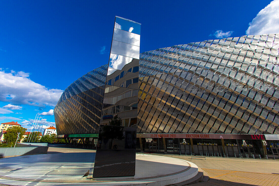 Europe,Scandinavia,Sweden. Stockholm. Johanneshov districtTele2 Arena stadium. Globe city,arch. White Arkitekter+ARUP