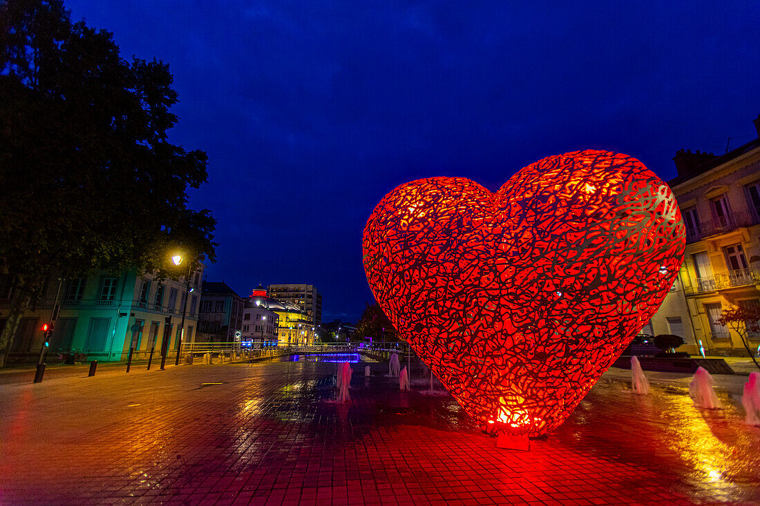 France,Grand Est,Aube,Troyes. Heart of Troyes on Counts quay by Michele and Thierry Kayo-Houël. Mandatory credit: ADAGP