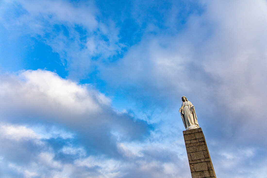 France,Normandie,Arromanches-les-Bains,Basse-Normandie,Calvados. Mary statue